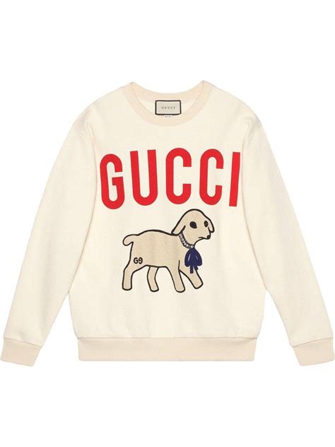 white gucci sweater replica|gucci lamb print sweater.